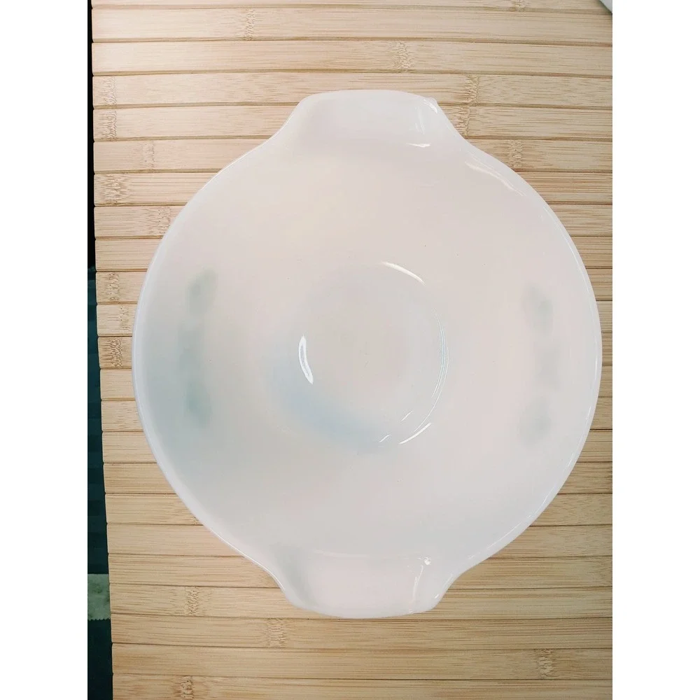 Anchor Hocking Fire-King Meadow Green Milk Glass Mixing Bowl 10.75 Inch Spouted